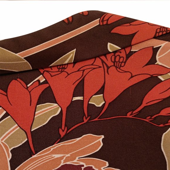 Tommy Bahama Black with Orange and Red Flowers100% Silk Size Small - Picture 3 of 6